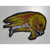 Patch METALLICA "Flaming Skull Cut Out 11 cm x 7,3...