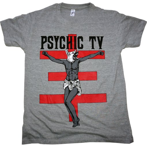 T-Shirt Psychic TV "Wolf Cross" S