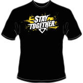 T-Shirt Stay together "Stay together" L Schwarz