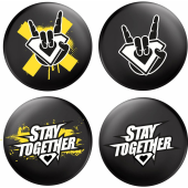 4er Buttonset Stay together "Stay together"
