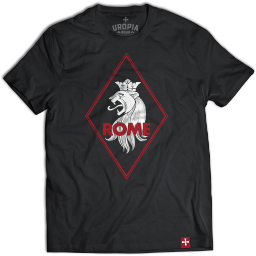black T-Shirt ROME "Lion Head" XL (EU)