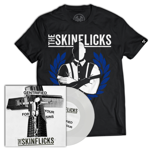 ltd. Coll. Set  transparente 7" Vinyl + Shirt The Skinflicks "Gentrified For Your Sins"