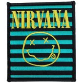 Aufnäher Nirvana "Logo & Smiley Stripes"