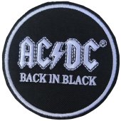 Aufnäher Ac/Dc "Back In Black Circle"