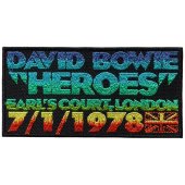 Aufnäher David Bowie "Heroes Earls Court"