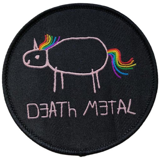 Patch Death Metal "UNICORN Black Round"