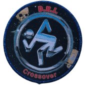 Patch D.R.I. "Crossover Glitter Blue Border"