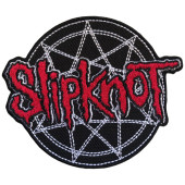 Aufnäher Slipknot "Red Logo Over Nonagram"