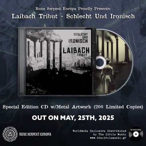 Special Limited Edition: Jewel Case CD & Metal Artwork  Laibach tribut “Schlecht Und Ironisch"