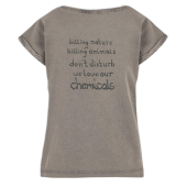 Extended Shoulder Ladies Tee Project Pitchfork "K.N.K.A. “Asphalt Grey Acid Washed” Premium Collection"