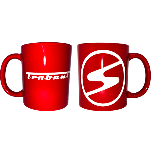 rote Keramiktasse Trabant 601 "Sachsenring"