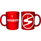 rote Keramiktasse Trabant 601 "Sachsenring"