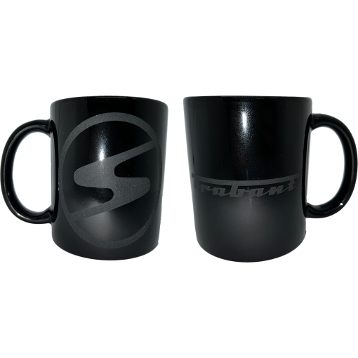 schwarze Keramiktasse Trabant 601 "Sachsenring"
