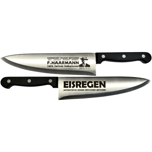 ltd. Küchenmesser Eisregen "Unterstütze deinen örtlichen Metzger!"